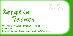 katalin teiner business card